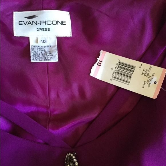 NWT Evan Piccone size 10 embellished neckline - Picture 6 of 6